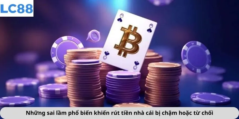 Rút Tiền 2 Những sai lầm phổ biến khiến rút tiền nhà cái bị chậm hoặc từ chối